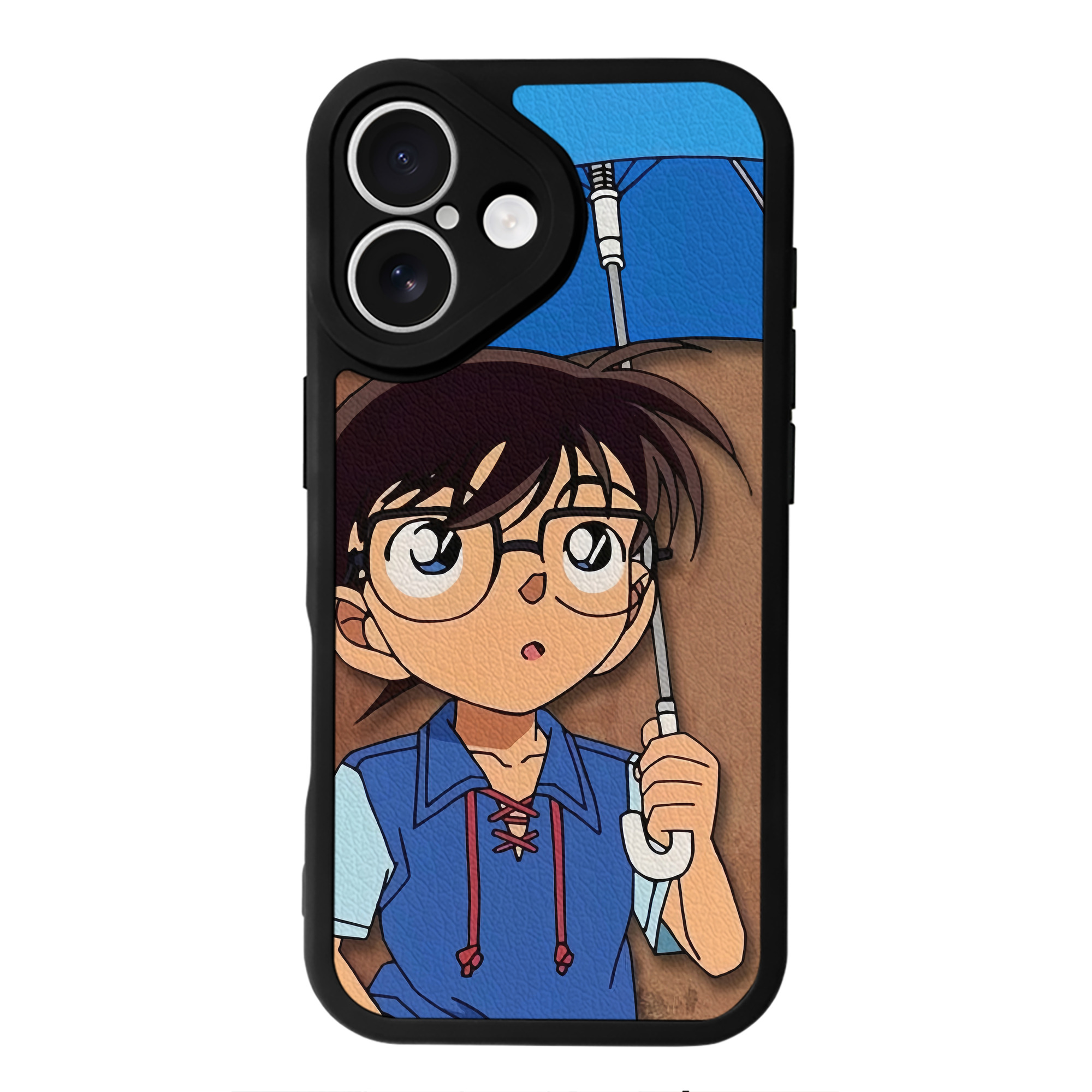 （画像用） 名探偵コナン Detective Conan 【iPhone 16シリーズ対応】シリコンスマホケース（レザー調） 材質：シリコン
